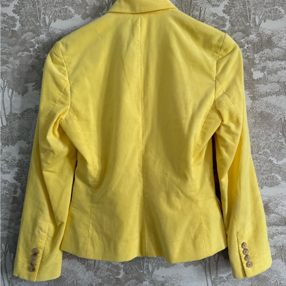 Ralph Lauren Bright Yellow 100% cotton, made in Italy Blazer - Picture 5 of 12